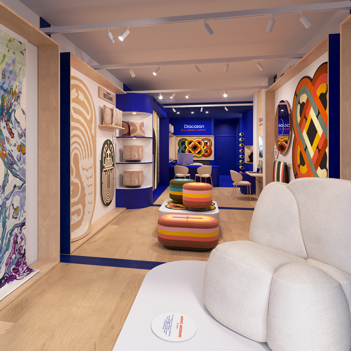 Vue du nouveau showroom rue du Bac