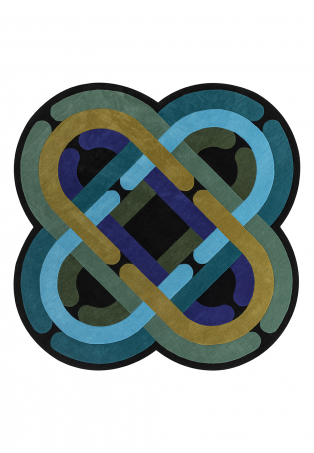 Tapis nef à lignes géométriques