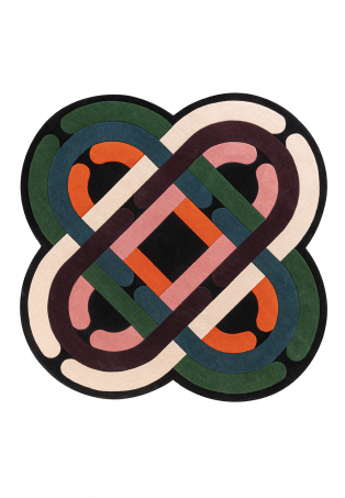 Tapis nef à lignes géométriques