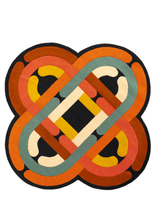 Tapis nef à lignes géométriques