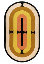 Tapis oblong à lignes géométriques