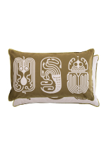 Coussin rectangulaire motif Poulpe Hydre Scarabée