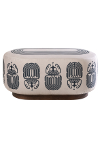 Pouf oblong motif Scarabée