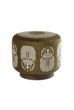 Pouf rond motif Scarabée