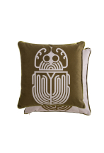 Coussin carré motif Scarabée