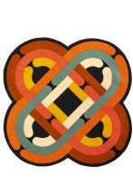 Tapis nef à lignes géométriques