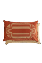 Coussin rectangulaire motif graphique