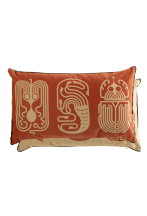 Coussin rectangulaire motif Poulpe Hydre Scarabée