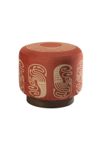 Pouf rond motif Hydre