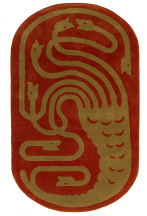 Tapis oblong grand motif hydre