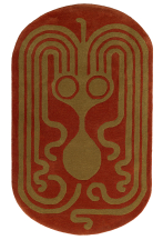 Tapis oblong grand motif poulpe