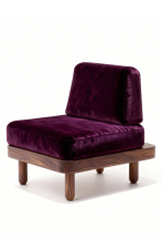 Chauffeuse LUKAN couleur aubergine